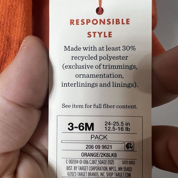 Infant Orange Pumpkin Halloween Bodysuit & Stripe Pants Set Newborn - Picture 9 of 11